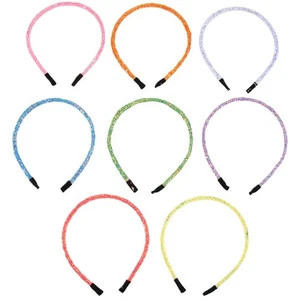 8 Pcs Sequin Headband Children's Girls' Headbands Miss Party Hair Accessories - Foto 1 di 12