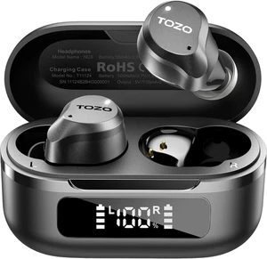 TOZO NC9 Hybrid Active Noise Cancelling Wireless Earbuds, 6 Mikrofone ENC Clear Call, - Bild 1 von 12