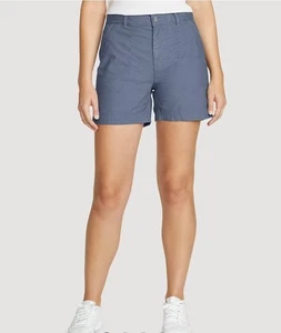 Eddie Bauer Womens Curvy Legend Wash Blue Green Shorts Sz 16 NWT  - Picture 1 of 10