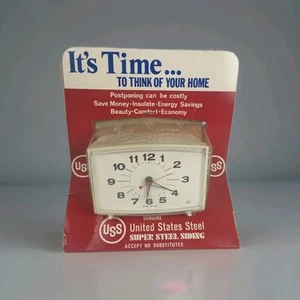 Vintage Uss Lux Electric Alarm Clock New In Packaging White Color Made In USA  - Picture 1 of 3