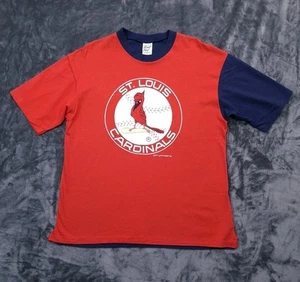 Vtg 1994 St Louis Cardinals T-Shirt XL Red Blue MLB Henry Aaron Single Stitch - Picture 1 of 12