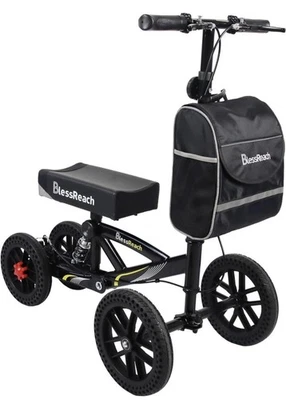 KNEE WALKER SCOOTER BLESSREACH All-Terrain Foldable Disc Brake for Foot Injuries - Image 1 of 4