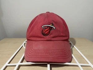 Vintage Nike Team Miami Heat Official NBA Hat Strapback Cap Basketball Red Logo - Bild 1 von 13