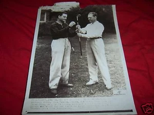 VINTAGE GOLF AP WIRE PHOTO 1937 John Dawson vs Ed Held - Picture 1 of 1