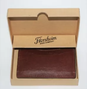 Florsheim Slim Card Holder Cognac Braun Leder Herren Geldbörse In Box - Bild 1 von 4