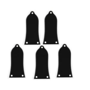 New 5pcs Black 2ply LP Style Guitar Truss Rod Cover Plates Bell Shape 3 Holes - Picture 1 of 7
