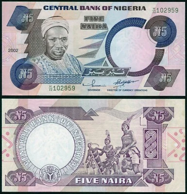 Nigeria 5 naira 2002 Sir A. T. Balewa Alhaji P24g UNC - Image 1 of 4