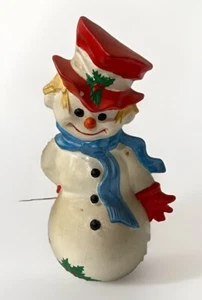 Vtg Byron Mold Ceramic 11" Snowman Original - Repainted - - Picture 1 of 4