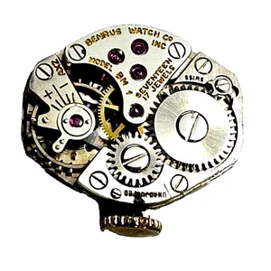 Benrus BM1 Damen 17 Jewel mechanisches Uhrwerk FOR PARTS 20-212 - Bild 1 von 4