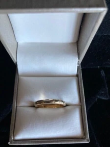14k Two-Tone Engraved Gold Band by Wood Flower of Love - Picture 1 of 15