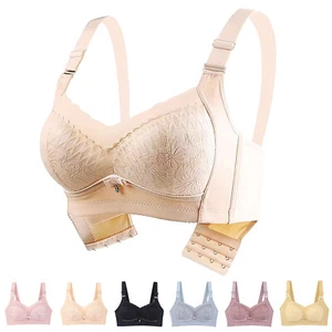Sujetador inalámbrico suave para mujer talla grande ajustable sin derrames laterales  - Imagen 1 de 8