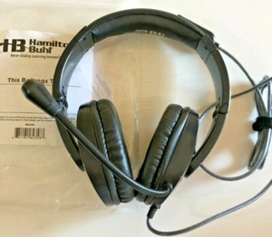 Hamilton Buhl - M2USB - Deluxe HEADSET with Gooseneck MICROPHONE - Black - NEW - Picture 1 of 3