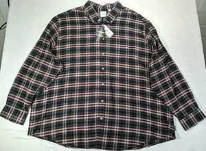 ROWM Men's Big & Tall Button-Up Shirt size 4XB Red Plaid Collared Long Slv NWT - Picture 1 of 20
