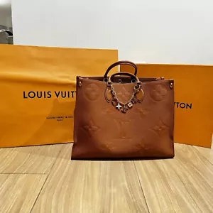 Louis Vuitton Empreinte Monogram Giant OnTheGo GM Tote Bag Cognac Limited - Picture 1 of 3