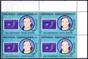 Neil Armstrong, 1er Hombre en la Luna, Espacio, Granada Gr. MNH Blk Rt Up Corner 1985 - Imagen 1 de 1
