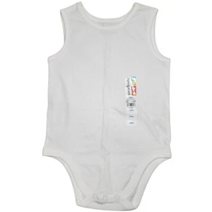 Garanimals Baby Boy One Piece Tank Top Plain White 24 Months NWT - Picture 1 of 3