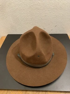 WW2 1944 U.S ARMY Drill Instructor Sergeant Hat Service Field Olive Drab Brown - Picture 1 of 10
