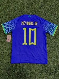 Nike Brasil Men's Away Jersey 22/23 Legend Neymar Jr #10 - Blue - Picture 1 of 5
