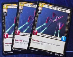 Star Wars Unlimited Spark of Rebellion 3X Seventh Fleet Defender Common Card - Picture 1 of 2