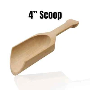 Scoop in legno 1-4" - paletta in legno sensoriale paletta per caramelle paletta per sale da bagno regalo matrimonio - Foto 1 di 10