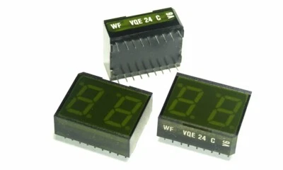 VQE24 C Green 7-Segment LED Display -- Common Anode (2 pieces) - Image 1 of 4