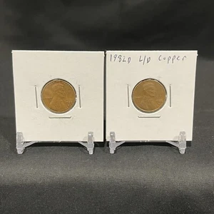1982 D Lincoln Memorial Cent -Large Date - Copper (CIRCULATED) Lot Of 2 - Picture 1 of 2