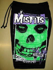 Misfits Danzig Skull Punk Rock Band Cotton Shorts Sweatpants Free Size New Green - Picture 1 of 1