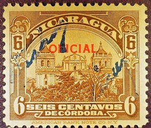 RARE 1900's Nicaragua Overprint Stamp - 6 Centavo pristine - Picture 1 of 2