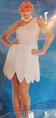 Disfraz de mujer clásico de pedernal Wilma blanco talla 12 #659 Foto 1 de 4