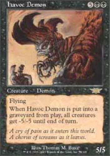 Havoc Demon ~ Heavily Played Legions MTG Magic UltimateMTG Black Card - Image 1 of 1
