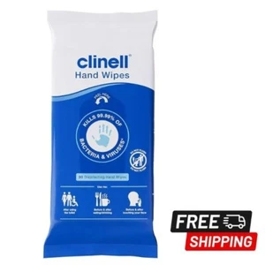Clinell Antimicrobial Hand Wipes for Cleaning & Disinfecting Pack of 30 Wipes - Picture 1 of 8