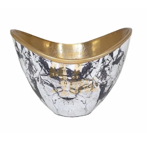 Aluminium Bowl Large Black Indoor Outdoor Home Decor Tabletop Decoration - Picture 1 of 19