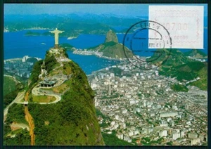 BRASIL ATM MK 1981 TARJETA MÁXIMA TARJETA MÁXIMA MC CM MACHIN STAMP he55 - Imagen 1 de 2
