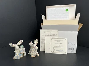 1-Lenox Classics The Merry Moose Salt & Pepper Set 3” 2005 Caja de papeles Gran regalo - Imagen 1 de 10