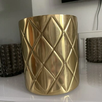 Ikea ÜbertopfVindfläkt Gold Aus Metall Blumentopf/übertopf Ø12,5cm.x14,5cm.höhe - Bild 1 von 4