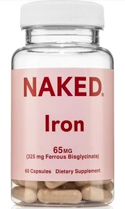 Naked Iron 65 mg (325 mg Ferrous Sulfate) Tablets, Dietary Supplement - Picture 1 of 4
