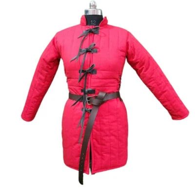 Gambesón Medieval, Mujer Gambesón, Disfraz Acolchado Manga Completa, Regalo para él Foto 1 de 4