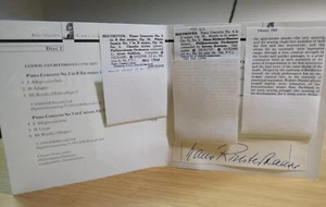 Hans-Richter Haaser Autograph + 2 CD Beethoven Piano Concertos Signed - Bild 1 von 6