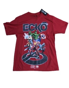Camisa Med Ecko X Marvel Colaboración Sin Ltd Hulk Pantera Negra Thor Roja EO43T06 - Imagen 1 de 10