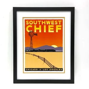Framed Chicago Art - Chicago Transit (Southwest Chief) - Picture 1 of 8