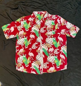 WSU Cougars Hawaiian Shirt 2XL Short Sleeve Button Up Pocket NCAA Wazzu Cougs - Picture 1 of 5