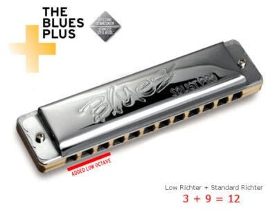 C.A.Seydel Söhne Mundharmonika Blues Solist Pro 12 Steel-Low tiefe Octave -Pro12