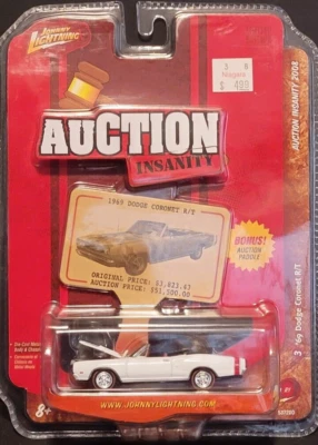 Johnny Lightning Auction Insanity 1969 Dodge Coronet R/T WHITE LIGHTING - Image 1 of 3