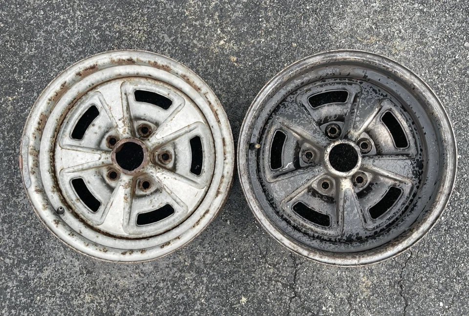 Set of 2 15x7 Pontiac Rally Wheels GM 5x4.75 15in Rims - Image 1 of 4