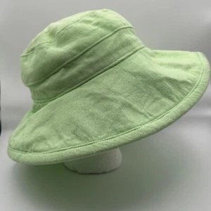 Wallaroo Casual Traveler Bucket Hat Womens Green Wide Brim Woven Beach Classic - Picture 1 of 7