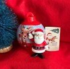 New Let's Go Rudolph Mystery Series SANTA Toy Figure w Ornament Ball & Sticker
