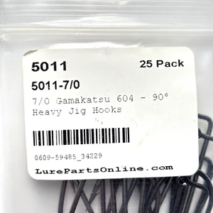 Gamakatsu 604 - 90° Heavy Jig HOOKS - Size 7/0 - 25 Pack NIP - Picture 1 of 4