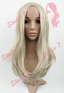 Peluca completa sintética W241 rubia ceniza ligeramente ondulada en capas studio7-uk - Imagen 1 de 5