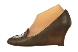 Circa Joan & David Manni Womens Shoes Size 6 M Brown Pumps Wedge Heels Leather - Picture 1 of 6