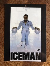 1980s 5x7 NIKE Poster Card NBA HOF Spurs George ICEMAN Gervin Vintage Promo Ad